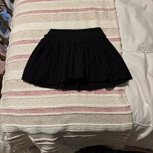 Varsity Black Mini Skirt